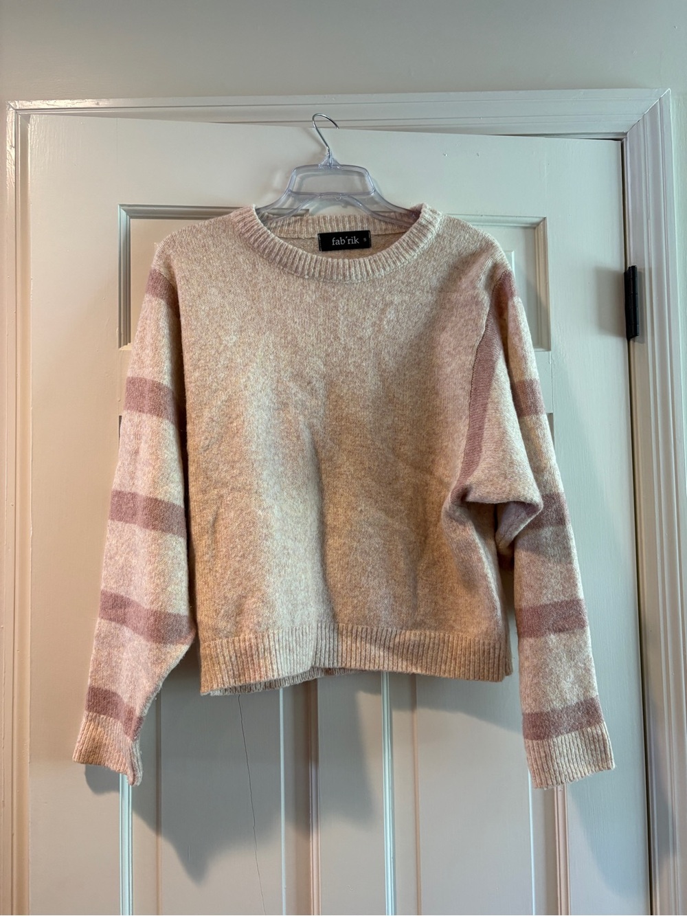 Fabrik Purple and Cream Striped Sweater